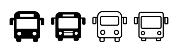 Ilustración Conjunto Iconos Bus Señal Autobús Símbolo Símbolo Transporte — Vector de stock