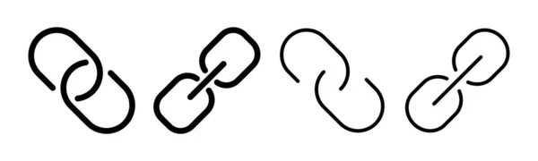 Bağlantı Simgesi Çizimi Hiper Bağlantı Zinciri Işareti Sembolü — Stok Vektör
