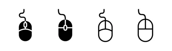 Иллюстрация Набора Иконок Мыши Щелкните Знак Символ Вектор Значка Указателя — стоковый вектор