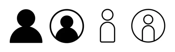 Obrázek Sady Ikon Uživatele Znak Symbol Osoby Ikona Osoby — Stockový vektor