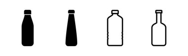 Şişe simgesi çizimi. şişe işareti ve sembol