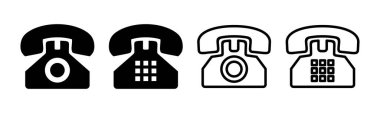 Telefon simgesi çizimi. telefon işareti ve sembol