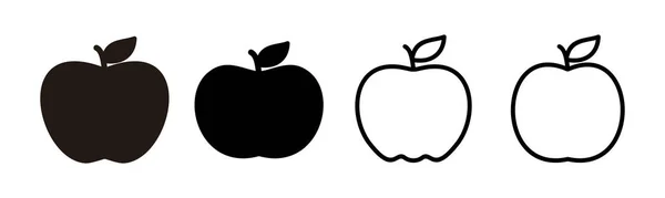 アップルのアイコンセットイラスト ウェブデザインのためのAppleの記号と記号 — ストックベクタ