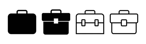 Aktenkoffer Icon Set Illustration Kofferzeichen Und Symbol Gepäcksymbol — Stockvektor