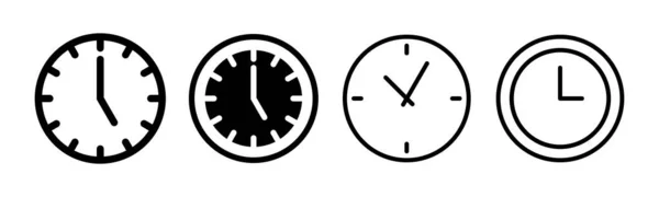 Icono Reloj Conjunto Ilustración Signo Tiempo Símbolo Icono Reloj — Archivo Imágenes Vectoriales