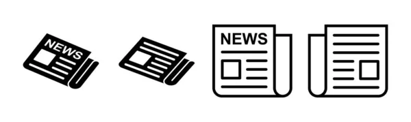 Illustration Durch Zeitungssymbole Zeitungsschild Und Symbolbild — Stockvektor