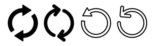 Aktualizovat Ilustraci Sady Ikon Znovu Načíst Značku Symbol Aktualizovat Ikonu — Stockový vektor