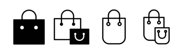 ショッピングバッグアイコンセットイラスト ショッピングサインとシンボル — ストックベクタ