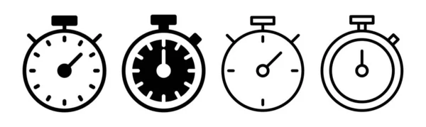 Kronometre Simgesi Çizimi Zamanlayıcı Işareti Sembol Geri Sayım Simgesi Zaman — Stok Vektör