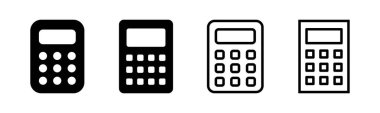 Hesap makinesi simgesi çizimi. Hesap makinesi işareti ve simgesi.