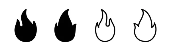 Ateş Simgesi Çizimi Ateş Işareti Sembol — Stok Vektör