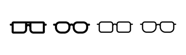 Glasses Icon Set Illustration Glasses Sign Symbol — Stock Vector
