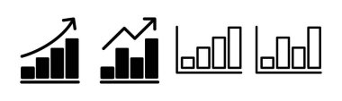 Büyüyen grafik simgesi çizimi. Çizelge ve sembol. diyagram simgesi