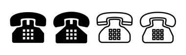Telefon simgesi çizimi. telefon işareti ve sembol
