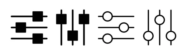 Configuração Icon Conjunto Ilustração Configurações Engrenagem Sinal Símbolo Sinal Engrenagem —  Vetores de Stock