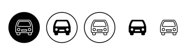 Εικόνα Συνόλου Εικονιδίων Αυτοκινήτων Σήμανση Αυτοκινήτου Και Σύμβολο Μικρό Σεντάν — Διανυσματικό Αρχείο