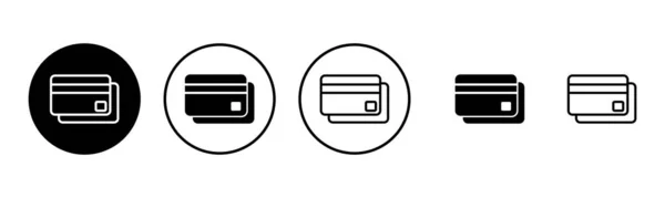 Εικονογράφηση Συνόλου Εικονίδιο Πιστωτικής Κάρτας Σύμβολο Και Σύμβολο Πληρωμής Πιστωτική — Διανυσματικό Αρχείο