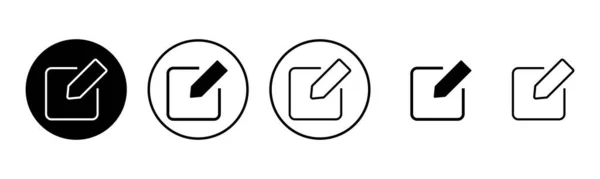 Modifier Illustration Jeu Icônes Modifier Signe Symbole Document Modifier Icône — Image vectorielle