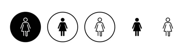 Ikon Wanita Mengatur Ilustrasi Wanita Tanda Tangan Dan Simbol - Stok Vektor