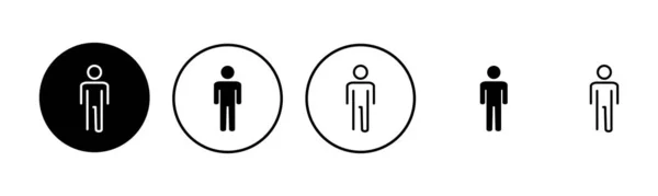 Icono Hombre Conjunto Ilustración Signo Símbolo Masculino Símbolo Humano — Vector de stock