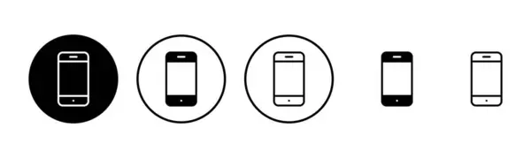 Ilustracja Zestawu Ikon Telefonu Znak Wywoławczy Symbol Symbol Telefonu — Wektor stockowy
