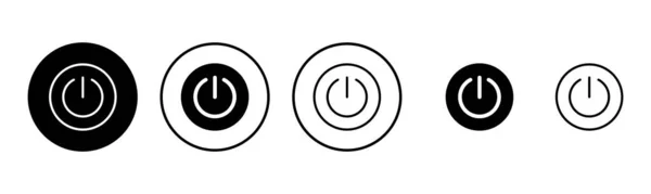 Icono Poder Conjunto Ilustración Interruptor Encendido Signo Símbolo Energía Eléctrica — Vector de stock