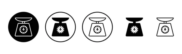 Skalen Icon Set Illustration Gewichtsskala Zeichen Und Symbol — Stockvektor
