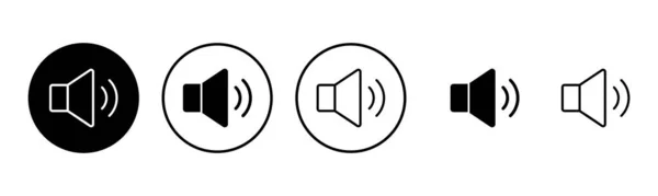 Speaker Icon Set Illustration Volume Sign Symbol Loudspeaker Icon Sound — Stock Vector