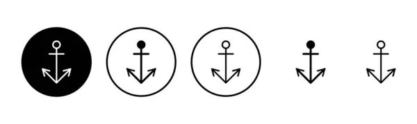 Anchor Icon Set Illustration Anchor Sign Symbol Anchor Marine Icon — Stock Vector