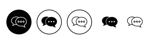 Icono Chat Conjunto Ilustración Signo Símbolo Burbuja Del Habla Icono — Archivo Imágenes Vectoriales