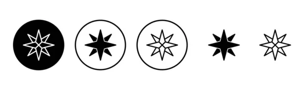 指南针图标集插图 箭头罗盘图标符号和符号 — 图库矢量图片