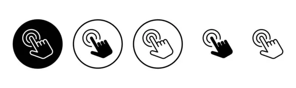 Ilustracja Zestawu Ikon Znak Wskaźnika Symbol Ikona Kursora Ręcznego — Wektor stockowy