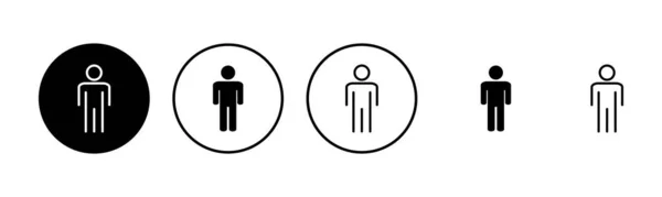 Man Icon Set Illustration Male Sign Symbol Human Symbol — Stock Vector