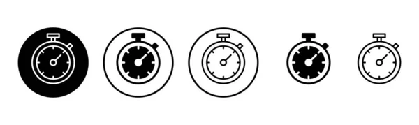 Kronometre Simgesi Çizimi Zamanlayıcı Işareti Sembol Geri Sayım Simgesi Zaman — Stok Vektör