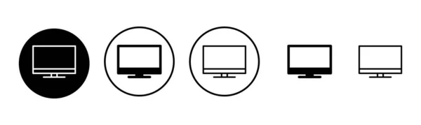Ilustracja Zestawu Ikon Telewizji Znak Symbol Telewizyjny — Wektor stockowy