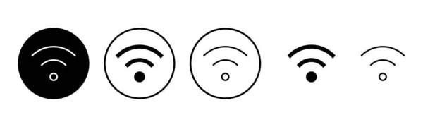 Illustrazione Set Icona Wifi Segnale Simbolo Icona Wireless — Vettoriale Stock