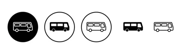 Ilustración Conjunto Iconos Bus Señal Autobús Símbolo Símbolo Transporte — Vector de stock