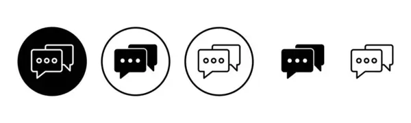 Иллюстрация Набора Значков Знак Символ Речевого Пузыря Комментарий Значок Сообщение — стоковый вектор