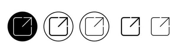 Ілюстрація Набору Піктограм Зовнішнього Посилання Знак Посилання Символ Символ Гіперпосилання — стоковий вектор