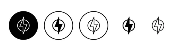 Şimşek Simgesi Çizimi Elektrik Işareti Sembol Güç Simgesi Enerji Işareti — Stok Vektör