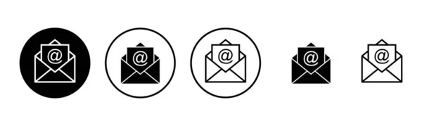 Ilustrace Sady Pošty Email Symbol Ikona Mailu Ikona Obálky — Stockový vektor