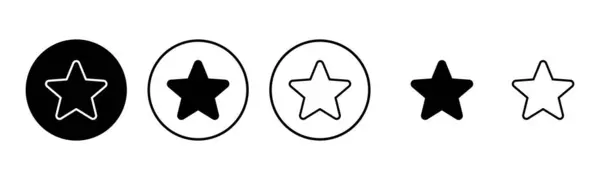 Star Icon Set Illustration Rating Zeichen Und Symbol Lieblingsstar Ikone — Stockvektor