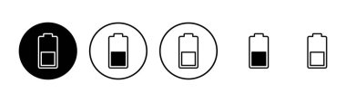 Batarya simgesi çizimi. Pil şarj işareti ve sembol. pil şarj seviyesi