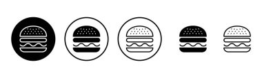 Burger simgesi çizimi. Hamburger ve sembol. hamburger