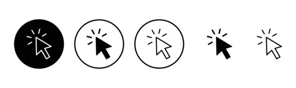 Klicka Ikonen Som Illustration Pekare Pil Tecken Och Symbol Markörikon — Stock vektor