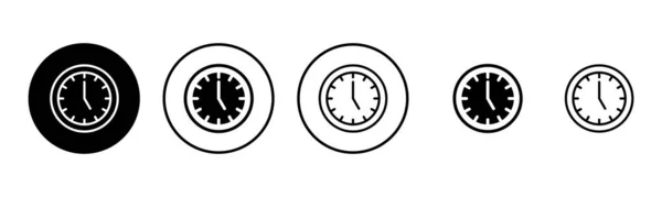 Óra Ikon Készlet Illusztráció Időjel Szimbólum Óra Ikon — Stock Vector