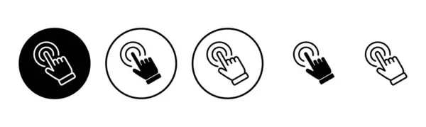 Ручной Щелчок Иконке Знак Указателя Символ Значок Ручного Курсора — стоковый вектор