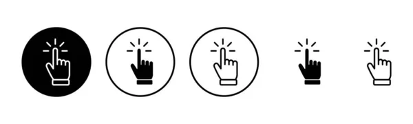 Hånd Markør Ikon Sæt Illustration Markørtegn Symbol Hånd Markør Ikon – Stock-vektor