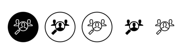 Assumere Icona Set Illustrazione Cerca Lavoro Vacante Segno Simbolo Concetto — Vettoriale Stock