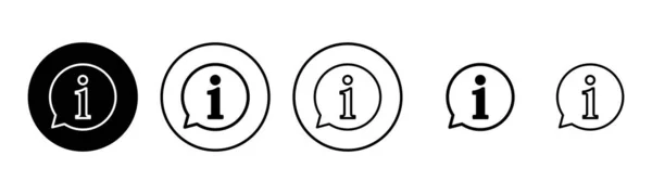 Icono Signo Información Conjunto Ilustración Sobre Nosotros Signo Símbolo Signo — Vector de stock